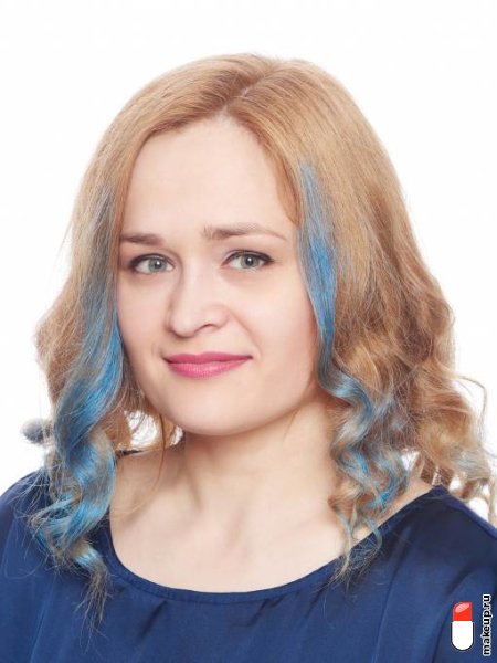 синие пряди
