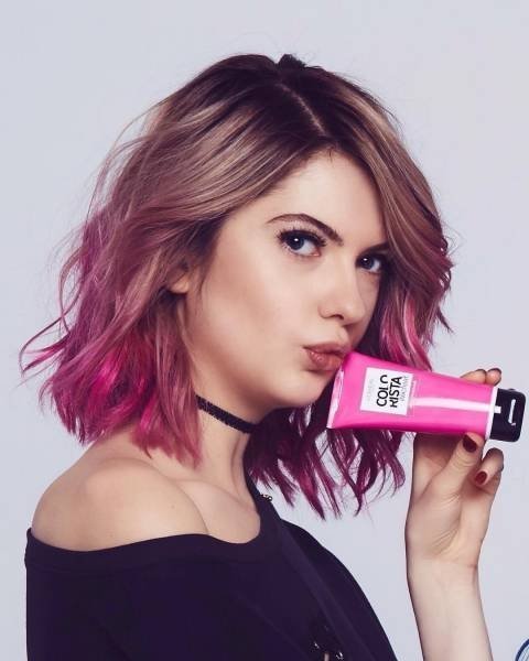фото бальзама для легкого тонирования волос в розовый цвет L'Oréal Paris COLORISTA WASHOUT