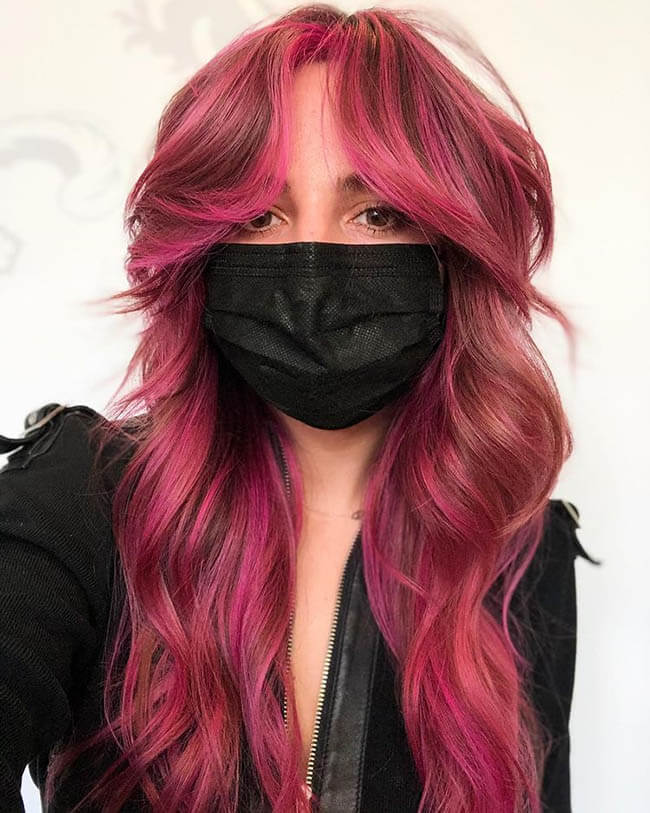 pink balayage (1) Балаяж на русые волосы 2022: модный оттенки. Балаяж на русые волосы средней длины