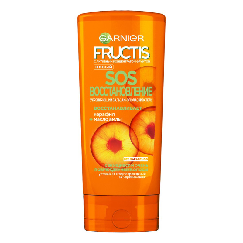 Бальзам-ополаскиватель для волос Garnier Fructis SOS Восстановление укрепляющий (для секущихся и очень поврежденных волос)