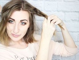 Быстрая прическа для средних волос Шаг 2