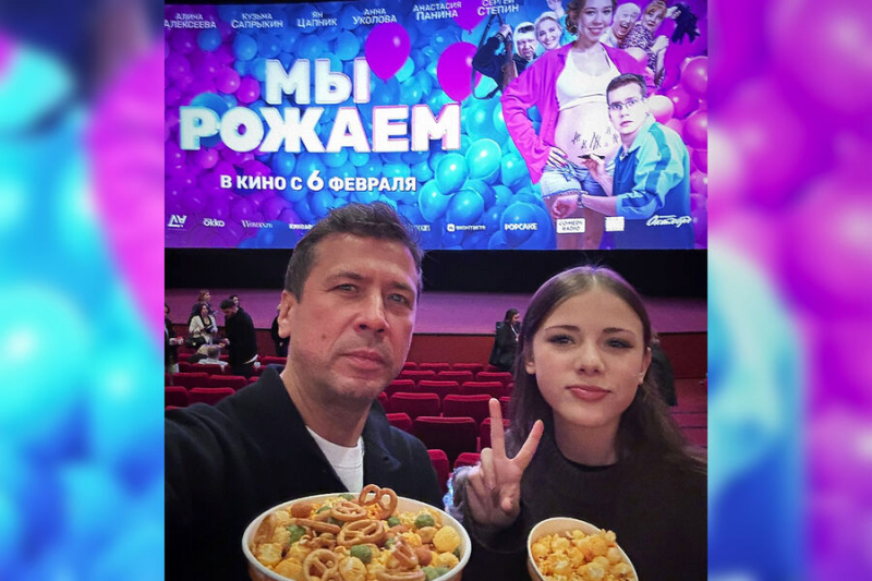 Актер Мерзликин появился на публике с дочерью